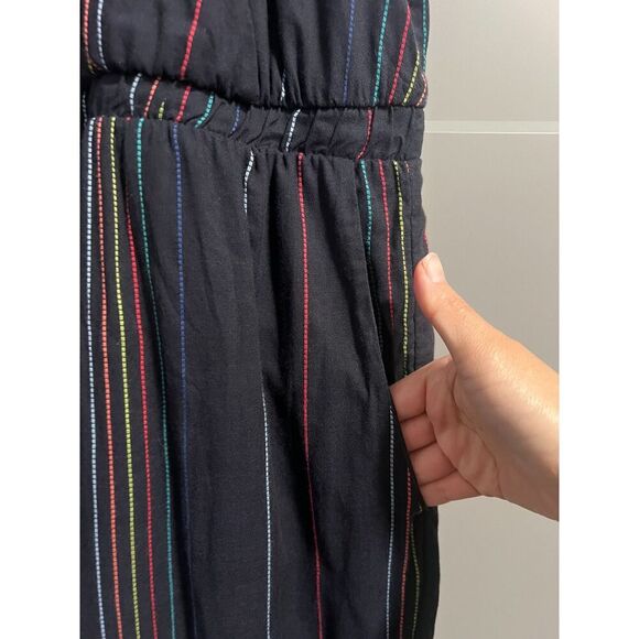Dolan Womens Halter Jumpuit W/ Pockets Striped Blue Size Small - Picture 3 of 8